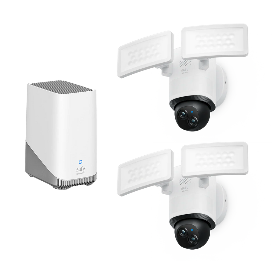 eufy Floodlight Camera E340 2-Pack with HomeBase S380