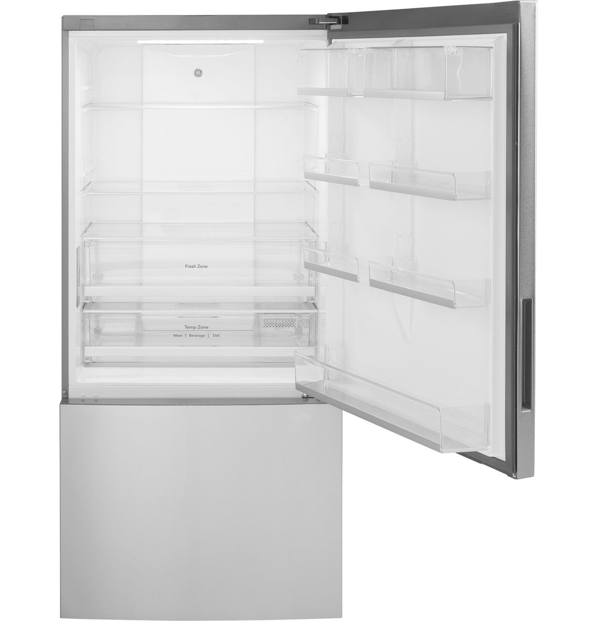 GE 17.7 cu ft Counter-Depth Bottom-Freezer (GBE17HYRFS)