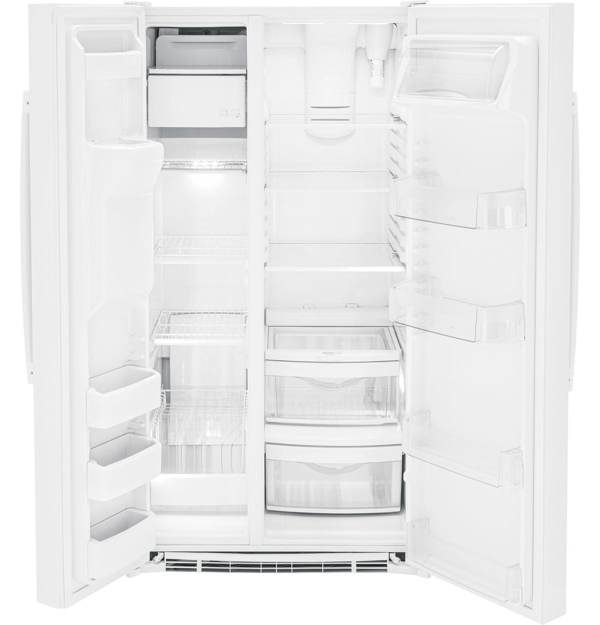 GE 25.3 cu ft Side-by-Side Refrigerator (GSS25GGPWW)
