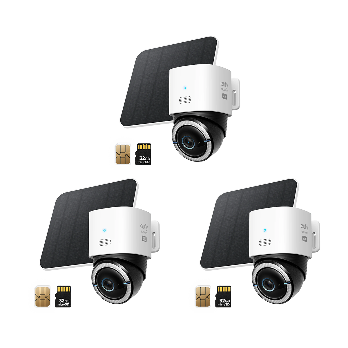 eufy 4G LTE Cam S330 Solar Security Camera 3-Pack