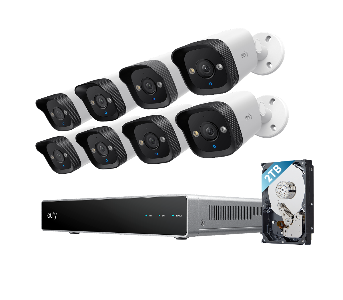 eufy PoE NVR Security System E40, 8 x 4K Bullet