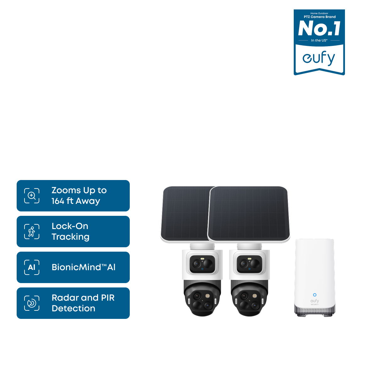 eufyCam S4 Dual-Lens Security Camera 2-Cam Kit