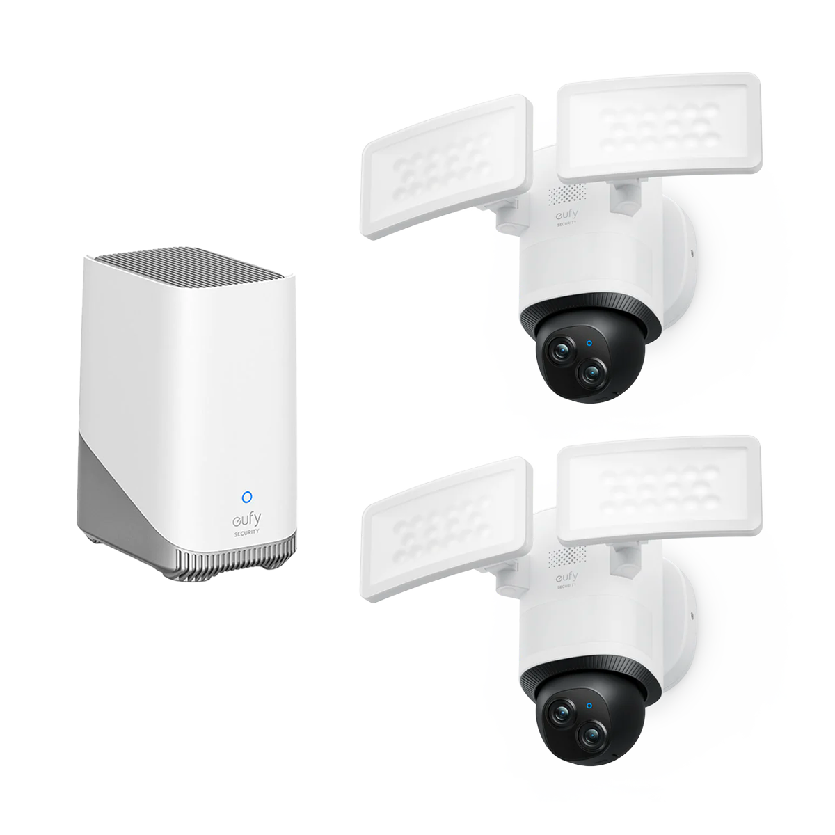 eufy Floodlight Camera E340 2-Pack with HomeBase S380
