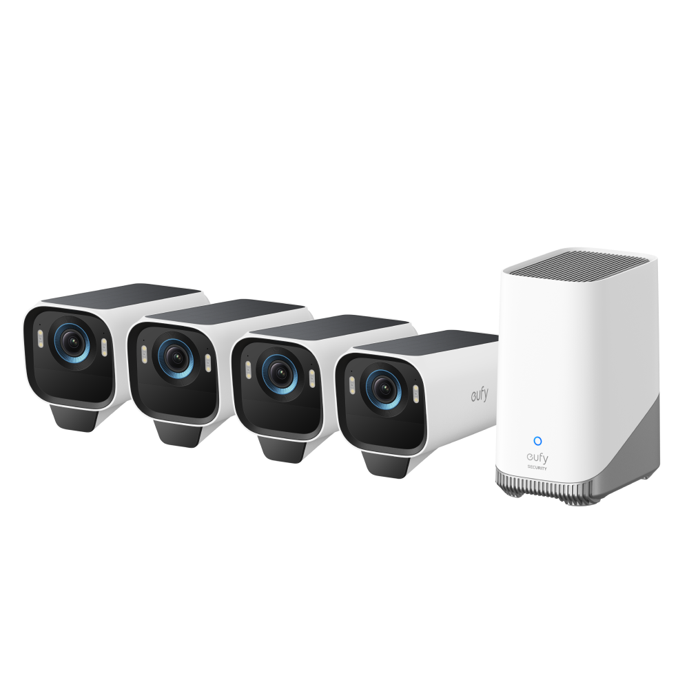 eufyCam S3 Pro 4K Solar Security Camera 4-Cam Kit